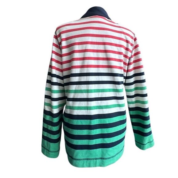Alfred Dunner Sweater Striped Snap Front Sailboat Cardigan SZ 8 - Picture 3 of 14